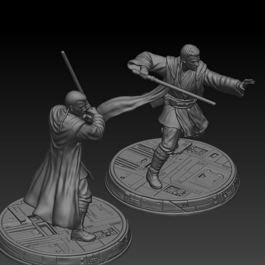 ⭐ Obi-Wan Kenobi Episode 1 Dual Pose - 32mm Star Wars Legion Scale・ OBJ ...