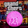 Fortnite-Globe-Scene-7.jpeg GTA 6 Lithophane Globe (3-Image Edition) | 10cm Sphere + Base for 001 Puck Light | Internal Supports Only | STL with Commercial Licence