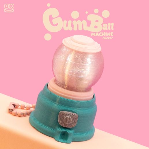 gumball_machine_clicker.jpg Pocket Gumball Machine Clicker - Retro Decoration Keychain