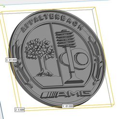 2022010Q2.jpg STL file Mercedes Benz AMG Logo Badge Engine Cover Badge 81mm・3D printer model to download