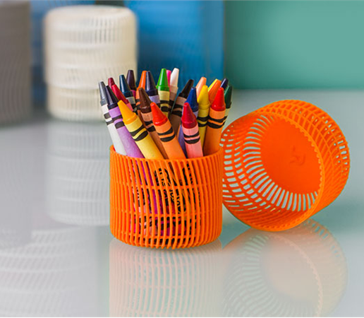 Crayon Holder with Lid 3D model preview