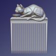 Cat_plate_01.jpg Hair comb "Cat"