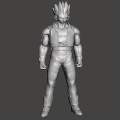 4.png Télécharger fichier STL Vegeta Dragon Ball GT (Jacket) Modèle 3D • Objet à imprimer en 3D, lmhoangptit