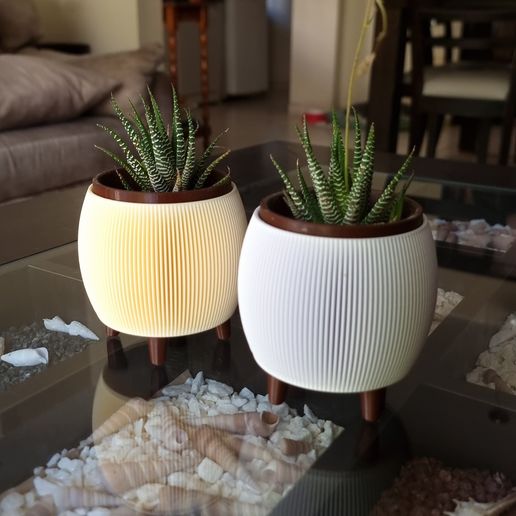 Ribbed Self-Draining Double Pot - 3 Sizes, Short & Long Legs