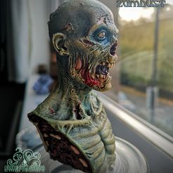 zom 8.jpg 3D file ZOMBUST! - Zombie bust (Pre-supported)・3D printing idea to download