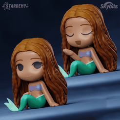 ariel_movie_skybits.png Datei 3D Ariel Chibi Kleine Meerjungfrau Film Live Action Benutzerdefinierte Modelle Keine Stützen・Modell für 3D-Druck zum herunterladen