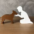 IMG-20240322-WA0165.jpg Boy and his American Staffordshire Terrier for 3D printer or laser cut
