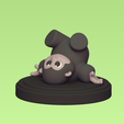 Cod14-Upside-Down-Gorilla-1.png 3D file Upside Down Gorilla・3D printing template to download