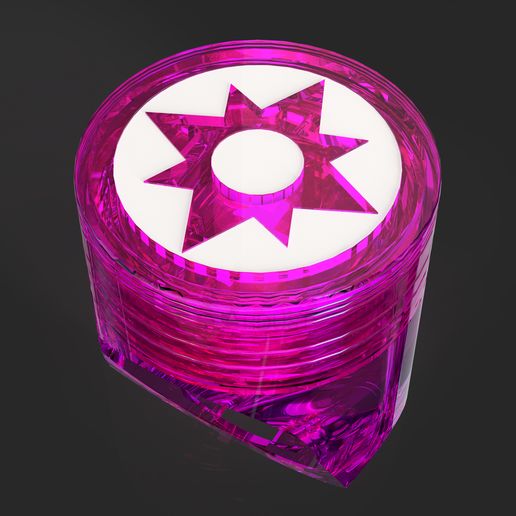 Star Sapphire Lantern Ring with LED light 3D model