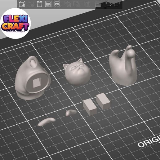 KITTY.jpg Kitty-Schlüsselanhänger mit Druck an Ort und Stelle (mehrteilig /3MF)