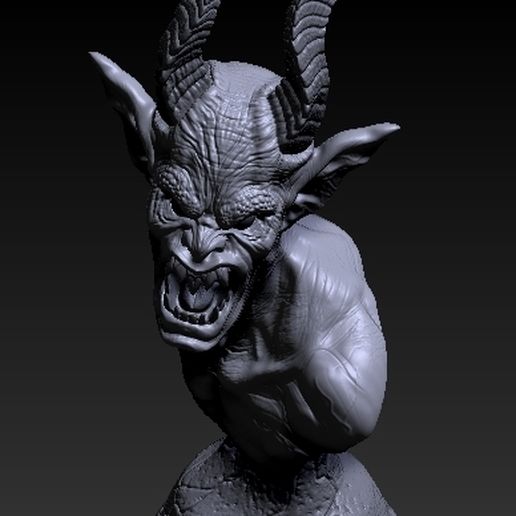 Download STL file Demon bust • 3D printer design ・ Cults