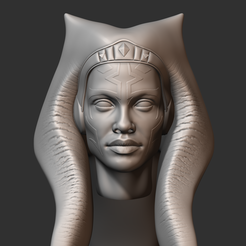 FRONT2.png STL file Ahsoka Tano Series Rosario Dawson 3D print model・3D printing template to download