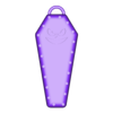 Ghost Keychain.stl Coffin keychain Halloween gadget casket