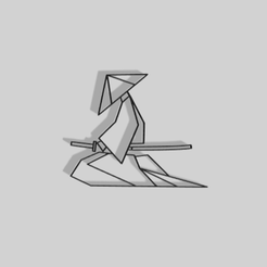 Geometric-Samurai.png Décoration géométrique de samouraï - 2D Art