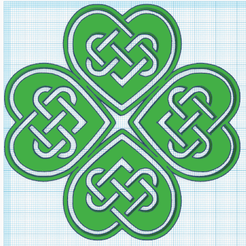 0.png Free STL file Celtic Clover 1・3D printer design to download