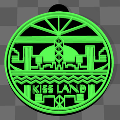 KisslandCD.png Kiss Land City Keychain