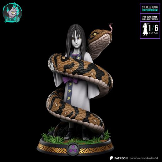 f2.jpg Young Orochimaru NARUTO - STL ready for 3D Printing