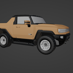 1.png Fichier STL GMC Hummer 2 portes 2022・Plan imprimable en 3D à télécharger