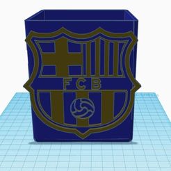 Pot-Barcelone-1.jpg Archivo STL Tarro para bolígrafos FC BARCELONE// Tarro para bolígrafos FC BARCELONE・Modelo para descargar e imprimir en 3D