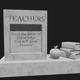 Shapr-Image-2024-02-19-174848.png Teachers plaque gift with books and apple figurine, motivational quote