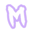 M_Ucase.stl naruto - alphabet font - cookie cutter