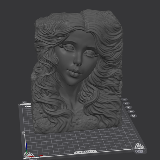 Carved in stone - Elegant bust of a woman