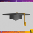 birrete5.png Graduation cap, graduation cap, 3D File