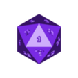 D20.stl Dice of 4 6 8 8 10 12 and 20 faces