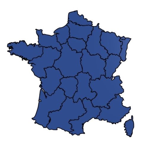 🗺️ Map of France・ 3D File for ・Cults