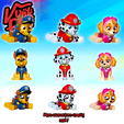 CGImages9.png Paw Patrol Chase MultiColor Flexi Print-In-Place + figure & keychain