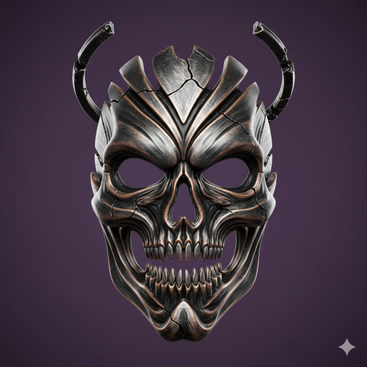 half mask STL, horror mask STL, front face mask STL, knight mask STL, theater mask STL, Halloween mask STL, assassin mask STL, mask wall art STL, printable mask, mutant mask STL, twisted grin mask STL, mask 3D print, kid size mask STL, comfortable wearabl