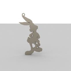 bugsbunny-pendent.jpg Archivo STL gratis Colgante Bugs Bunny・Plan imprimible en 3D para descargar