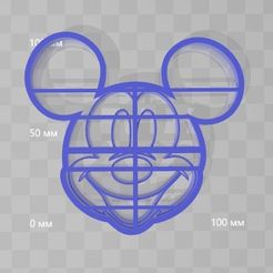 mickey1.jpg Archivo STL cortador de galletas mickey mouse・Modelo de impresora 3D para descargar