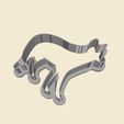 model.png Aardwolf (1) cookie cutters, mold for children, Birthday party
