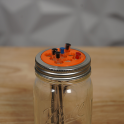 Pencil Cup Mason Jar.png STL file Mason Jar Pencil Cup Lid・3D printer model to download