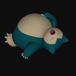 Captura.JPG Бесплатный OBJ файл Snorlax pokemon・Дизайн 3D-принтера для скачивания