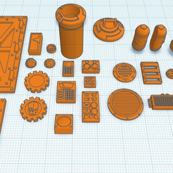Overview.PNG STL-Datei Bitz for Scifi Buildings kostenlos herunterladen • Modell zum 3D-Drucken, SevenUnited