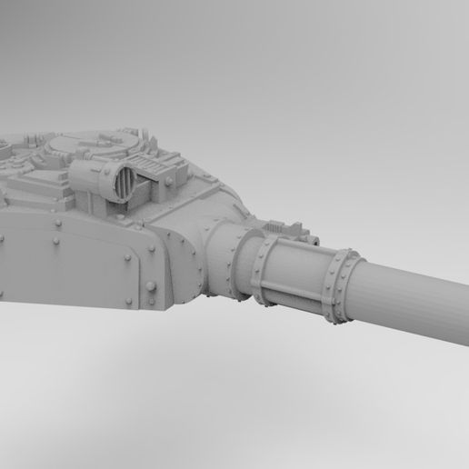 Interstellar Army Tank Turret Add-On - Ryza Pattern Battlecannon 3D model