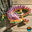 11.png STL file Woodland Dragon, Articulating Flexi Wiggle Pet, Print in Place, Fantasy・Design to download and 3D print