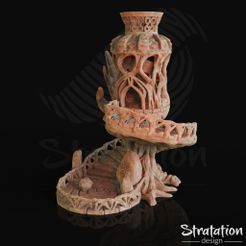 Sd_Cdb_CelticDiceTowerRender01.jpg Fichier STL Tour à Dés Celtique・Modèle à télécharger et à imprimer en 3D