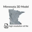 MinnesotaThumb.png USA State of Minnesota Topographic Map - 3D Terrain Elevation - Relief Map - Topography of Minnesota