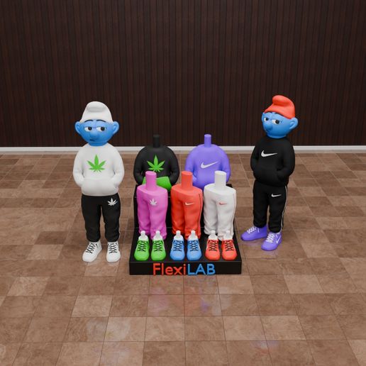 Urban-Vibes-3d.jpg GHETTO SMURFS Urban Vibes Oldschool Style - Gangsta Smurfs - FLEXI LAB