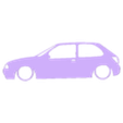 Mazda 121 Silhouette Keyring.stl Mazda 121 Silhouette Keyring