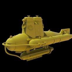 untitled.146.jpg STL file Submarine bathyscaph for ship model cargo model making・3D printer design to download