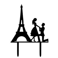 Love-Paris.jpeg STL file TOPPER FOR CAKES Love Paris・3D printing idea to download, the_jakal