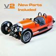 Ve New Parts Included Morgan 3 Wheeler - 1/24 Scale Kit