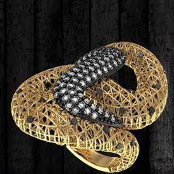 RFZ-SH-30-Copy.jpg STL file Gold Diamond Ring R24A・Model to download and 3D print