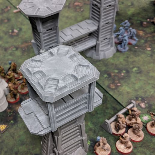 Star Wars Legion Terrain - Modular Watchtower and Walkways 3D model