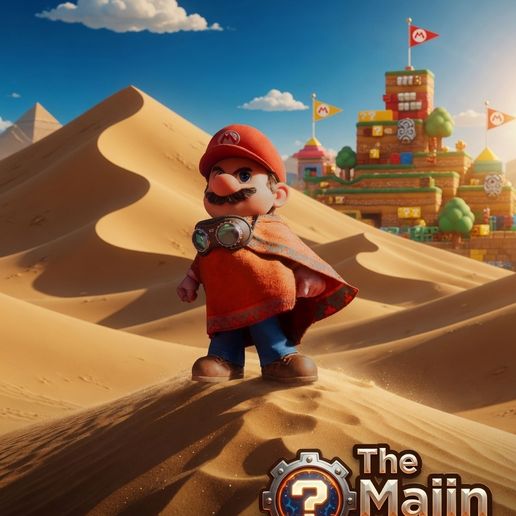 Life-Size Super Mario (Poncho / Sand Kingdom Version) – 1550mm 256xCut