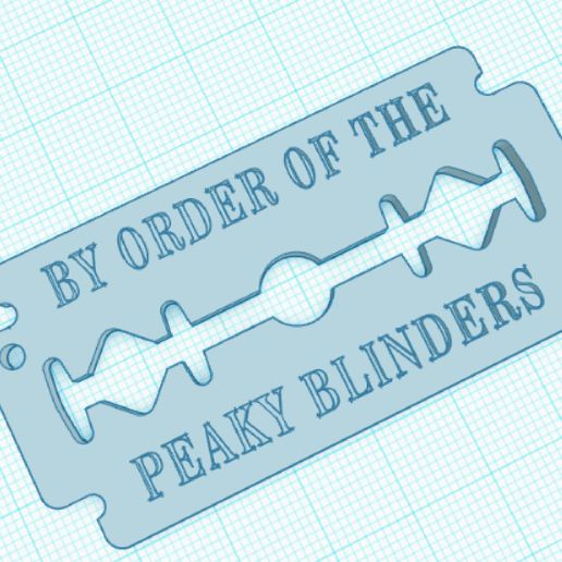 Porte-clés Peaky Blinders Acier - 'By Order Of' Lame De Rasoir - Style Fan Série Noir Et Argent